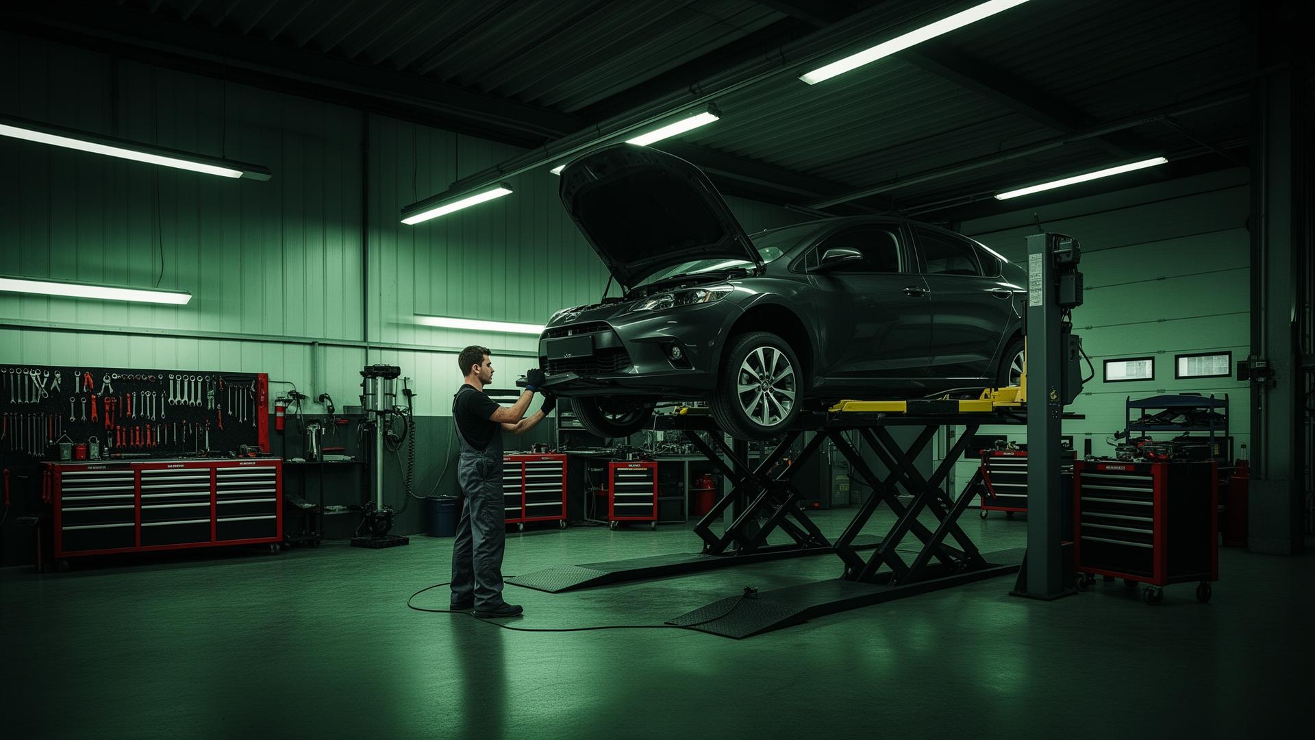 Professional automotive workshop